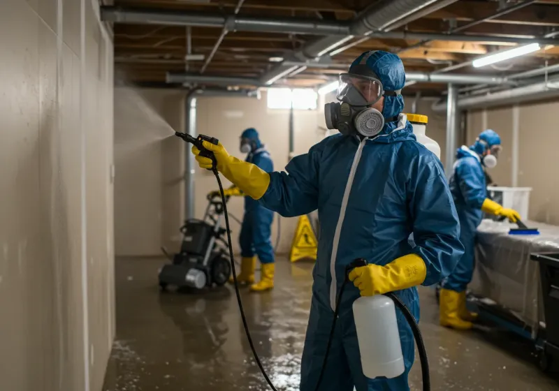 Basement Sanitization and Antimicrobial Treatment process in Eatonville, WA