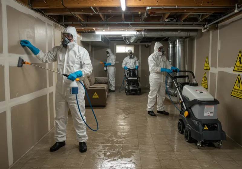 Basement Moisture Removal and Structural Drying process in Eatonville, WA